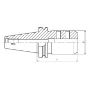 Патрон для концевых фрез с хвостовиком Weldon BT40-SLN40-120