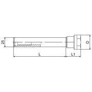 C25-ER16-100 Патрон цанговый с цилиндрическим хвостовиком