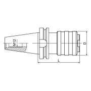 Патрон резьбонарезной с компенсацией по длине для быстросменных цанг BT30-GT12