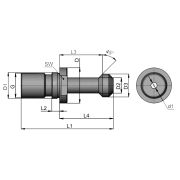 Штревель BT40x45 с отверстием для СОЖ
